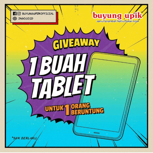 Giveaway Buyung Upik Berhadiah 1 unit Tablet Untuk 1 Pemenang