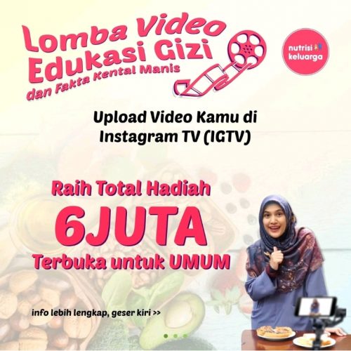 Lomba Video Edukasi Gizi Berhadiah Uang Tunai Total 6 JUTA Rupiah