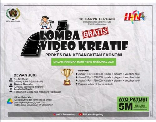 Lomba Video Kreatif PWI Kota Magelang Berhadiah Jutaan Rupiah