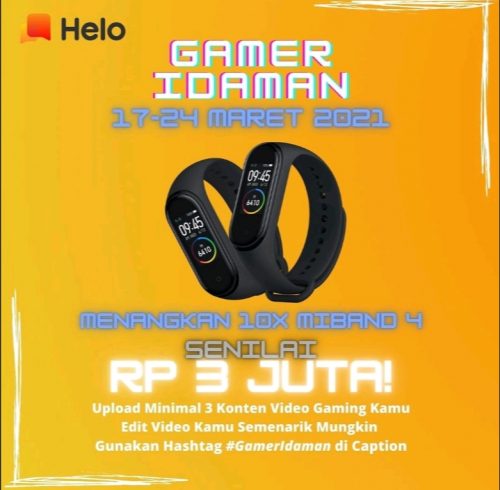 Lomba Video Gamer Idaman Berhadiah Xiaomi Mi Band 4 Untuk 10 Pemenang