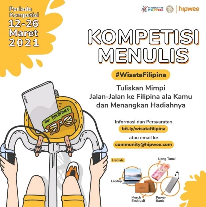 Lomba Menulis Wisata Filipina Berhadiah Laptop, Powerbank, dll