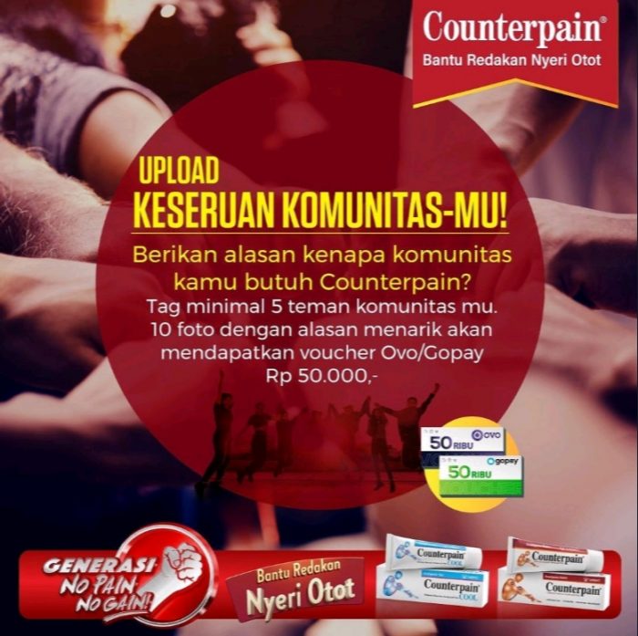 Counterpain Photo Challenge Berhadiah OVO/GoPay 500 RIBU