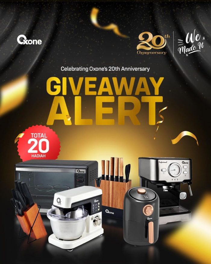 Giveaway Oxone's 20th Anniversary Berhadiah 20 Peralatan Dapur 