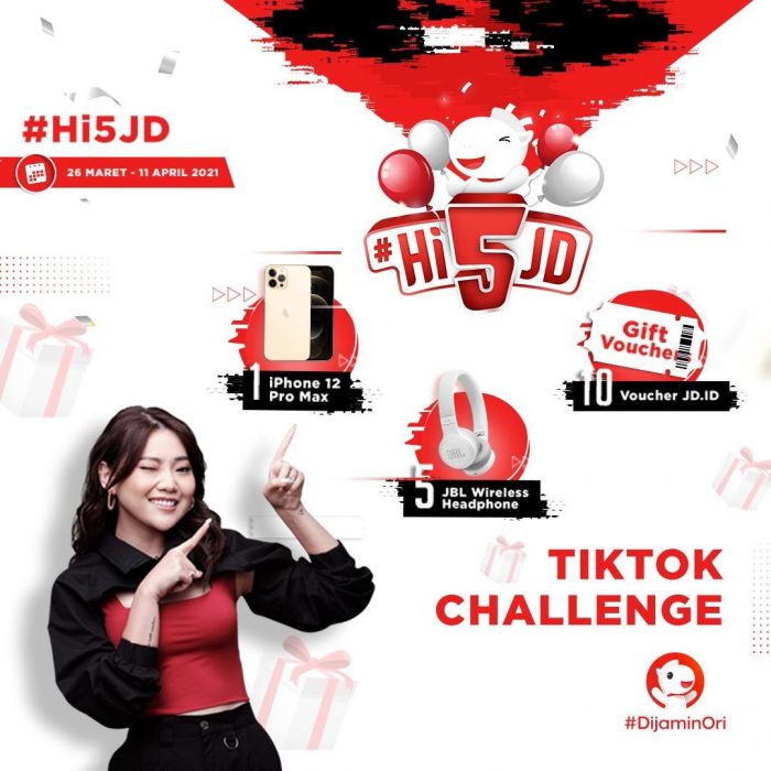 #Hi5JD TikTok Challenge Berhadiah iPhone 12, JBL Headphone, dll