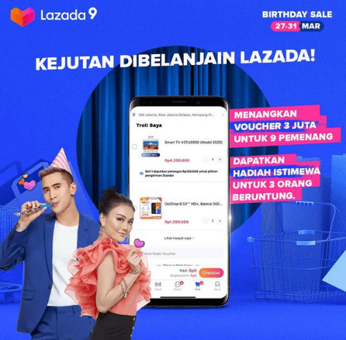 Kuis Kejutan Dibelanjain Lazada Dapatkan Voucher 3 Juta Untuk 9 Pemenang