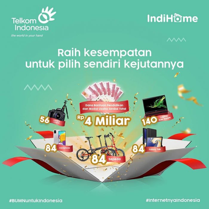 Promo Gebyar Maju IndiHome Berhadiah Sepeda, Kamera, dll