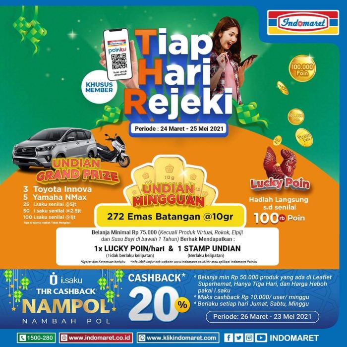 Undian Tiap Hari Rejeki Berhadiah Mobil, Motor, Emas, dll