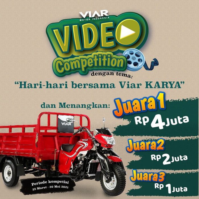 Lomba Video Bersama Viar Motor Berhadiah Total 7 JUTA Rupiah