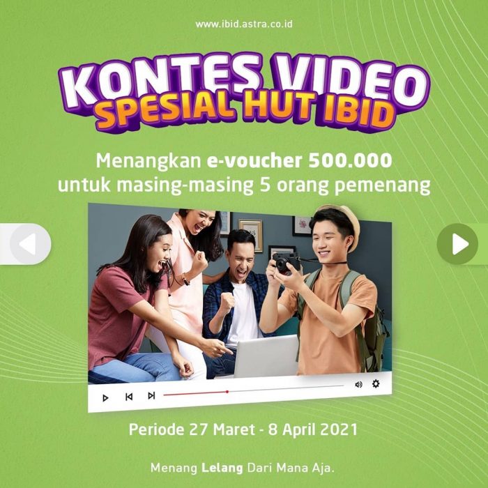 Kontes Video Spesial HUT IBID Hadiah E-voucher Total Jutaan Rupiah