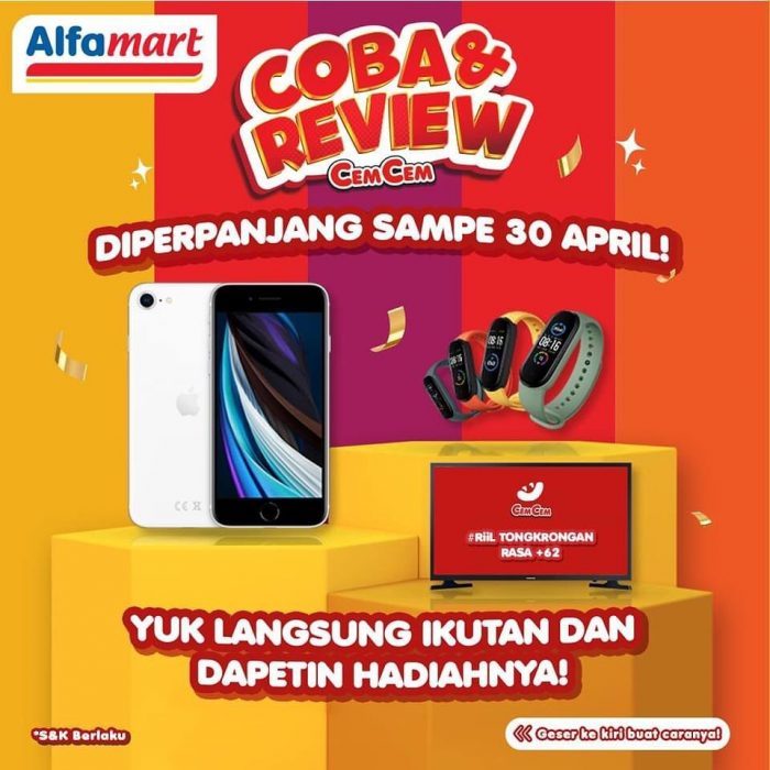 Lomba Coba & Review CemCem Hadiah iPhone SE, Smart TV, dll