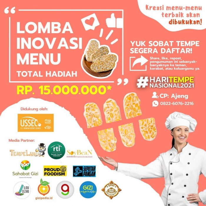 Lomba Inovasi Menu Tempe Berhadiah Total Senilai 15 JUTA Rupiah