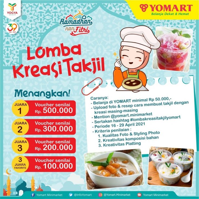 Lomba Kreasi Takjil Berhadiah Voucher Belanja Total Rp 1,3 JUTA