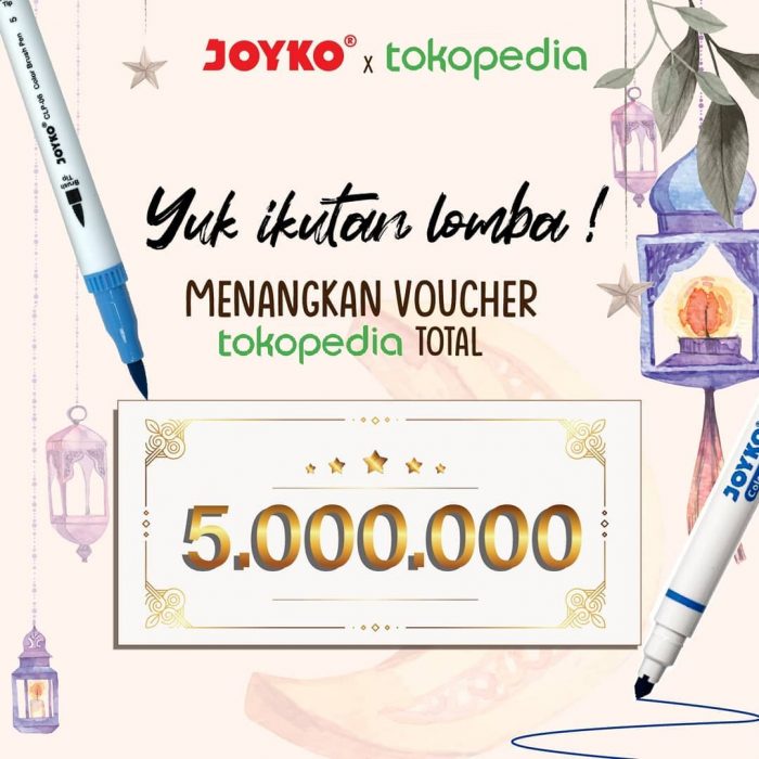 Lomba Mewarnai Joyko x Tokopedia Hadiah Total 5 JUTA Rupiah