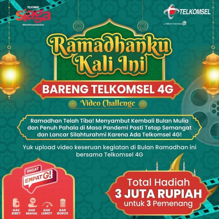 Lomba Ramadhanku Bareng Telkomsel 4G Hadiah Jutaan Rupiah