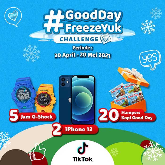 Kontes TikTok GoodDay Freeze Yuk Hadiah iPhone 12, Jam G-Shock, dll