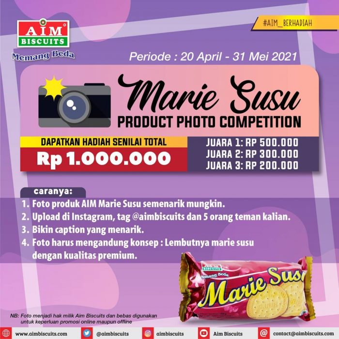 Marie Susu Product Photo Competition Hadiah Total Rp 1 JUTA