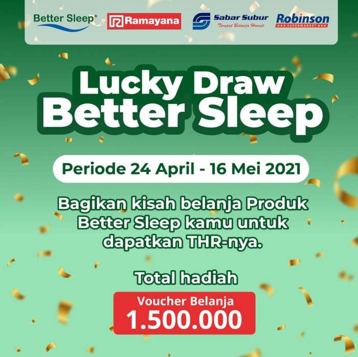 Program Undian Lucky Draw Bsleep Hadiah Voucher Rp 1,5 JUTA