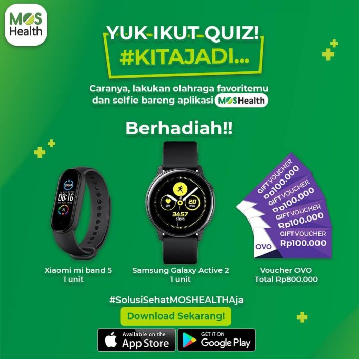 Quiz World Health Day Berhadiah Samsung Active 2, Mi Band 5, dll