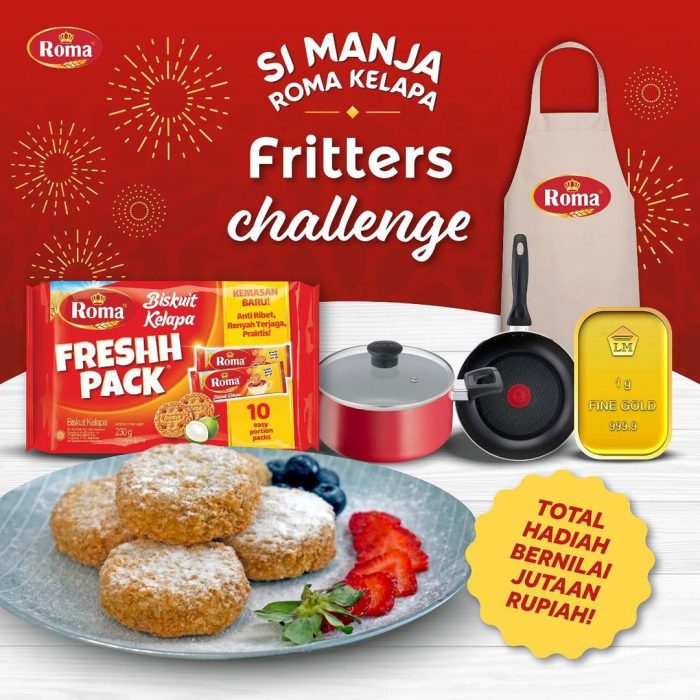 Roma Kelapa Fritters Challenge Hadiah Emas, Cooking Set, dll