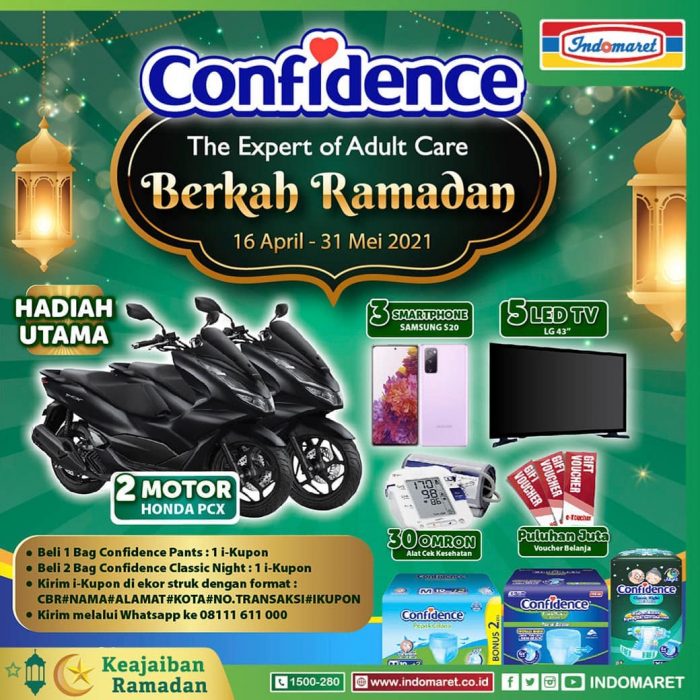 Undian Berkah Ramadan Confidence Berhadiah Motor Honda PCX