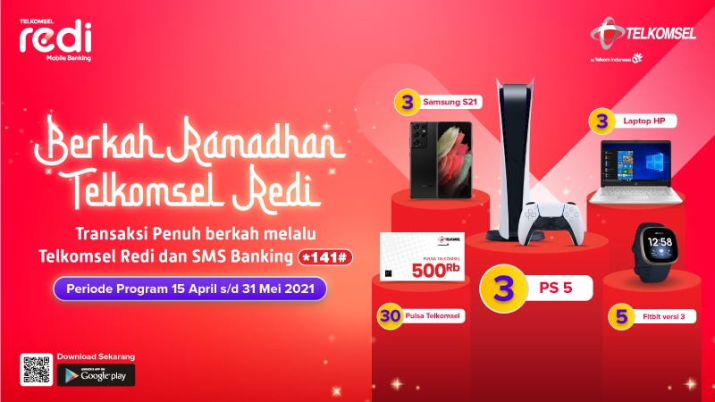 Undian Berkah Ramadhan Telkomsel Redi Berhadiah PS 5, Laptop, dll