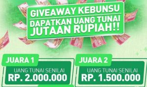 Giveaway Kebunsu Berhadiah Uang Tunai Total Rp 4,5 JUTA Rupiah