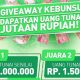 Giveaway Kebunsu Berhadiah Uang Tunai Total Rp 4,5 JUTA Rupiah