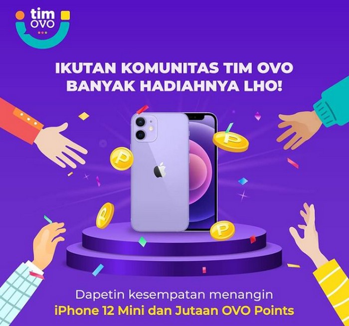 Giveaway Komunitas Tim OVO Berhadiah iPhone 12 Mini & Jutaan Points