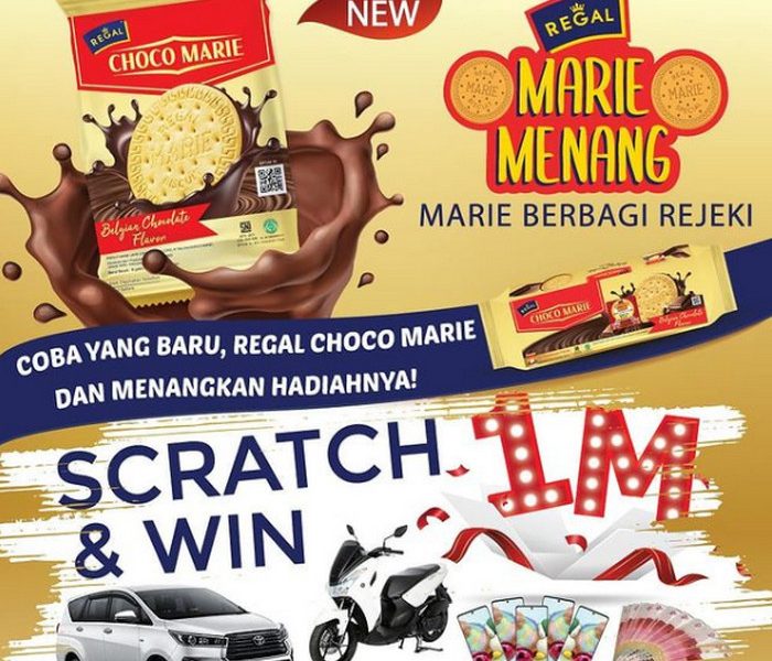 Gosok Kupon Regal Choco Marie Berhadiah Mobil, Motor, Smartphone