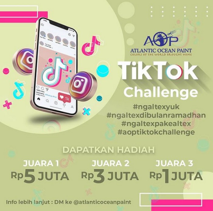 Kontes TikTok Atlantic Ocean Paint Berhadiah THR 9 Juta Rupiah