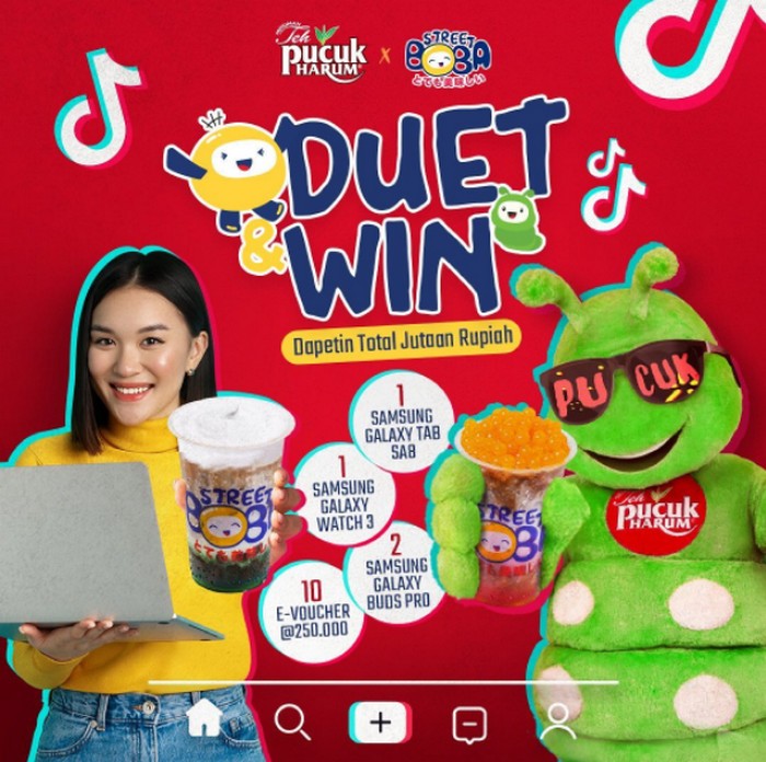 Lomba Duet TikTok Pucuknya Street Boba Berhadiah Samsung Tab SA8