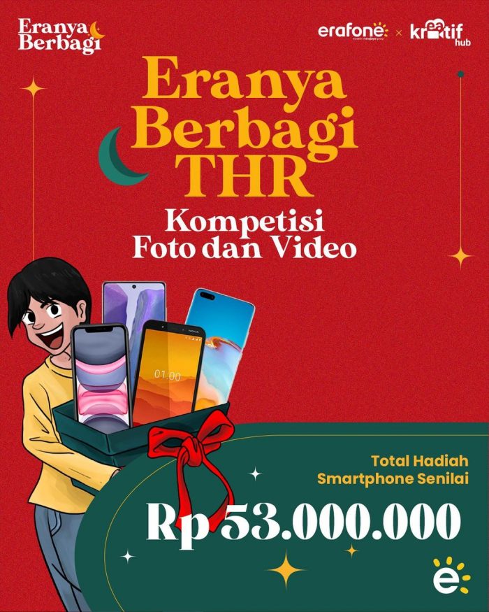 Lomba Eranya Berbagi THR Berhadiah Iphone 11, Huawei P40, dll