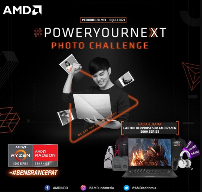 Lomba Foto AMD Power Your Next Berhadiah Laptop, Headset, Mouse, dll
