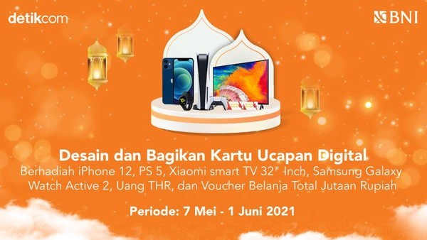 Lomba Kartu Ucapan Lebaran Berhadiah iPhone 12, PS5, Smart TV, dll