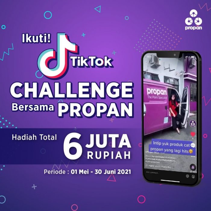 Lomba Video TikTok Ngecat Bersama Propan Hadiah Total Rp 6 JUTA