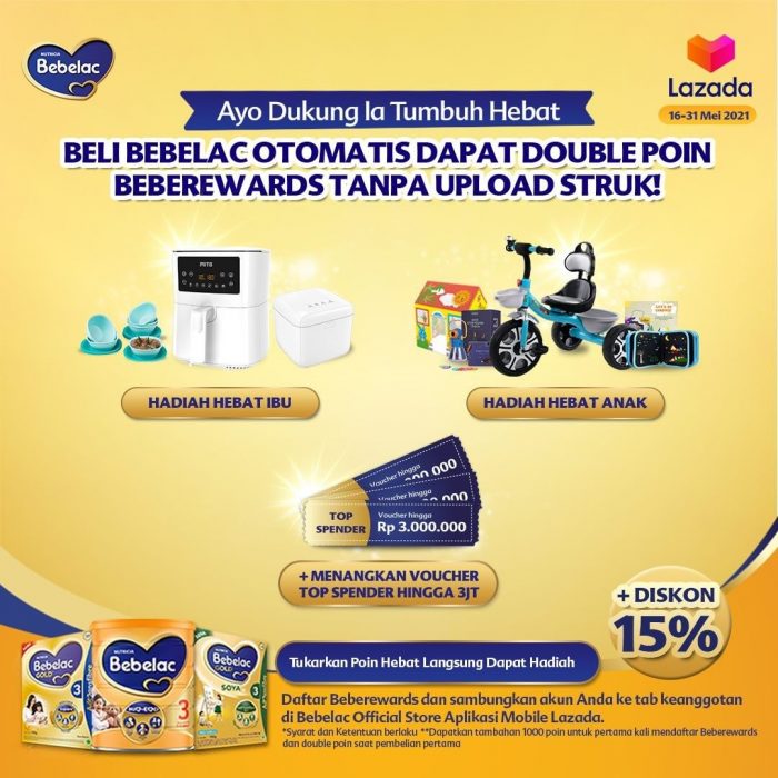 Program Poin Beberewards Menangkan Sepeda, Air Fryer, Voucher, dll