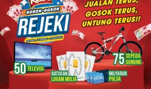 Promo Gosok Rejeki Kuaci Rebo Berhadiah Pulsa, TV, Emas & Sepeda