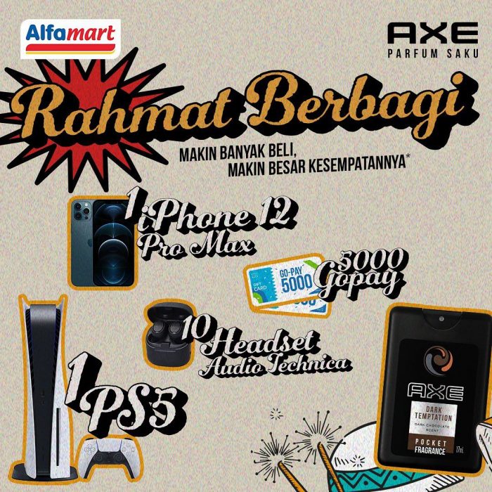 Undian Rahmat Berbagi AXE Berhadiah PS5, iPhone 12, Gopay, dll