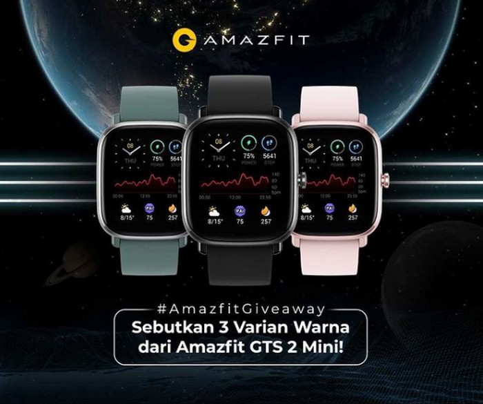 Amazing Giveaway Instagram Berhadiah Amazfit GTS 2 Mini Gratis