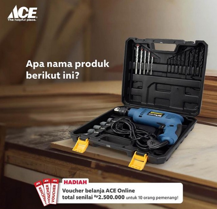 Giveaway Nama Produk ACE Hardware Berhadiah Voucher Total 2.5 Juta