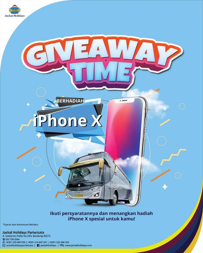 Giveaway Time Jackal Holidays Dapatkan iPhone X Secara Gratis