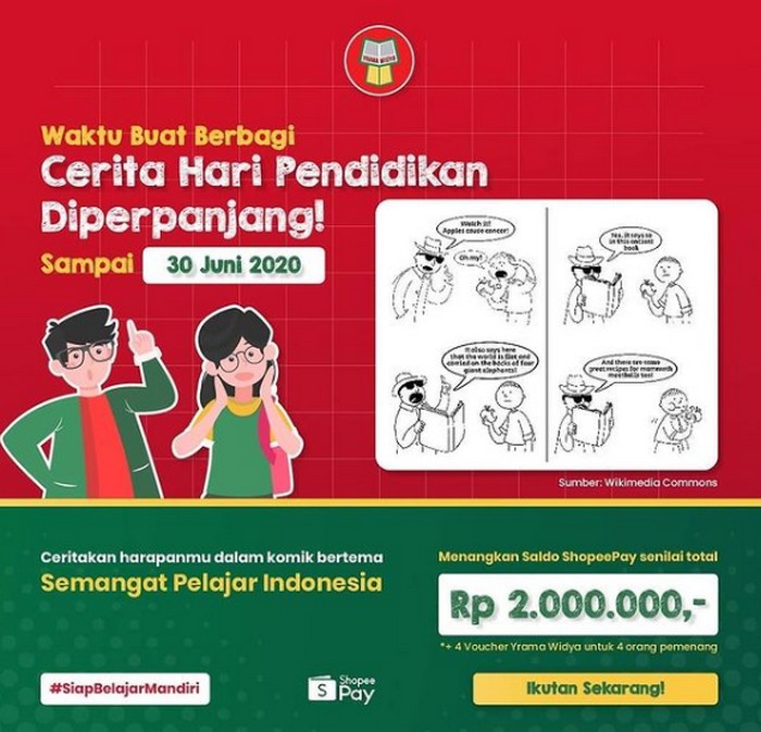 Kontes Komik Hari Pendidikan Berhadiah Saldo ShopeePay Total 2 Juta