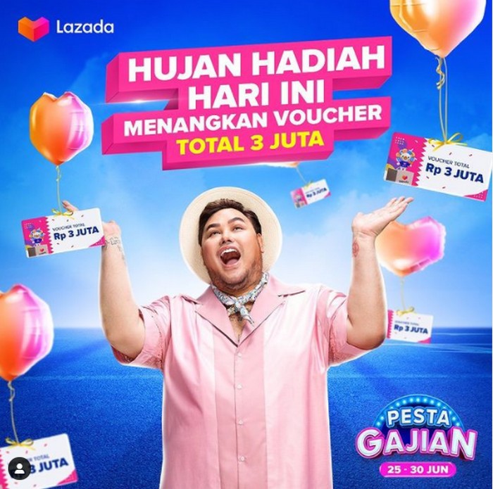 Kuis Hujan Hadiah hari Ini Menangkan Voucher Lazada Total 3 Juta