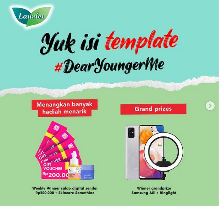 Kuis Isi Template Dear Younger Me Berhadiah SAMSUNG A51 & Saldo