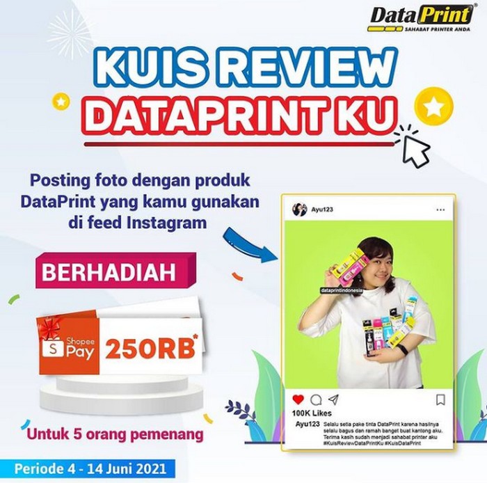 Kuis Review Dataprint Ku Berhadiah Shopee Pay 250 Ribu Rupiah