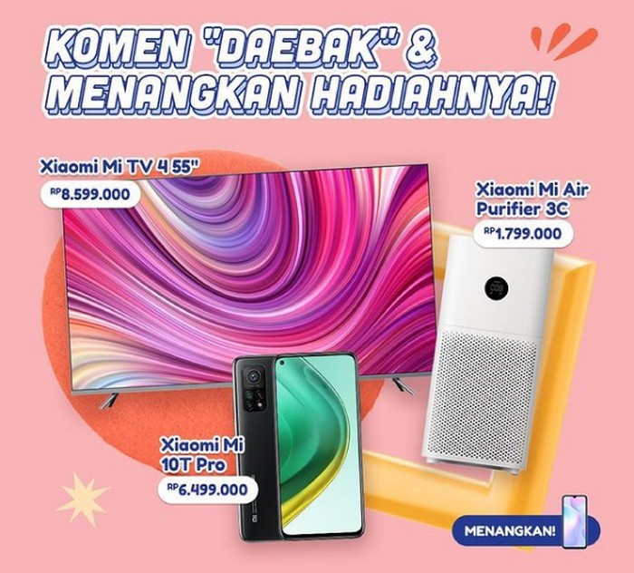 Kuis Shopeekpop Komen "DAEBAK" Berhadiah Xiaomi Redmi 9A