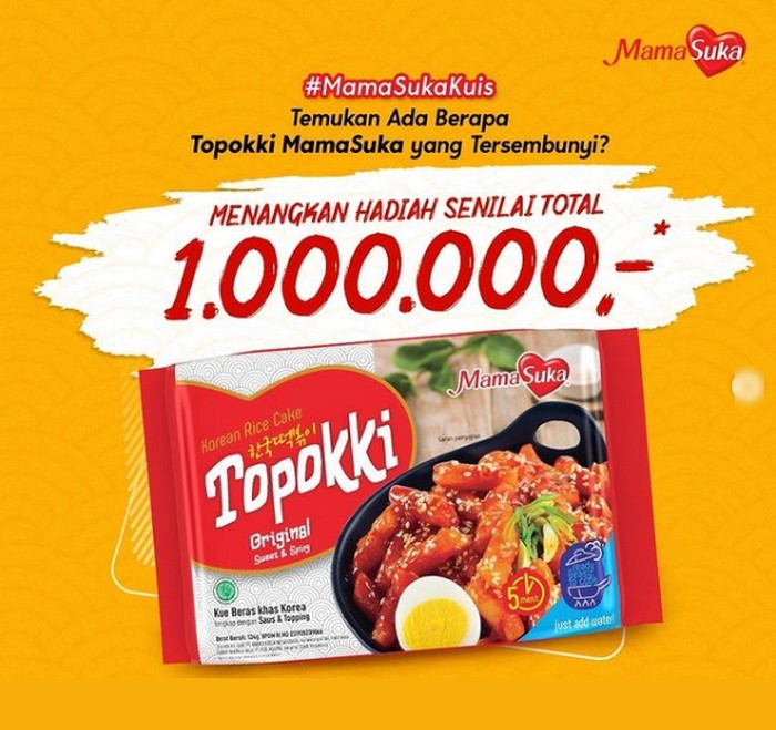 Kuis Tebak Jumlah Topokki Berhadiah E-Voucher Total 1 Juta Rupiah