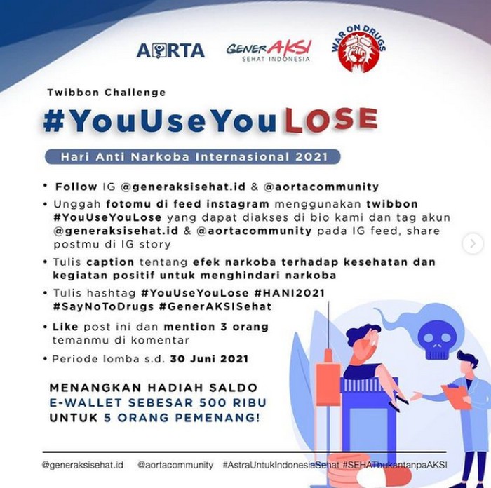 Lomba Foto Twibbon You Use You LOSE Berhadiah E-Wallet 500K