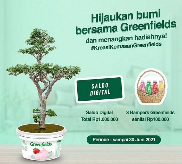 Lomba Kreasi Kemasan Greenfields Berhadiah Saldo Digital 1 Juta