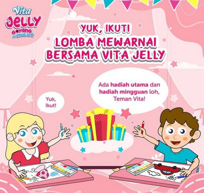 Lomba Mewarnai Bersama Vita Jelly Berhadiah Jutaan Rupiah